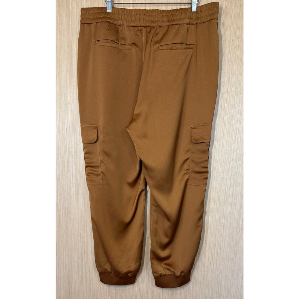 Banana Republic Satin Finish Cargo Jogger Pants Womens Size XL Bronze Casual - Picture 5 of 12